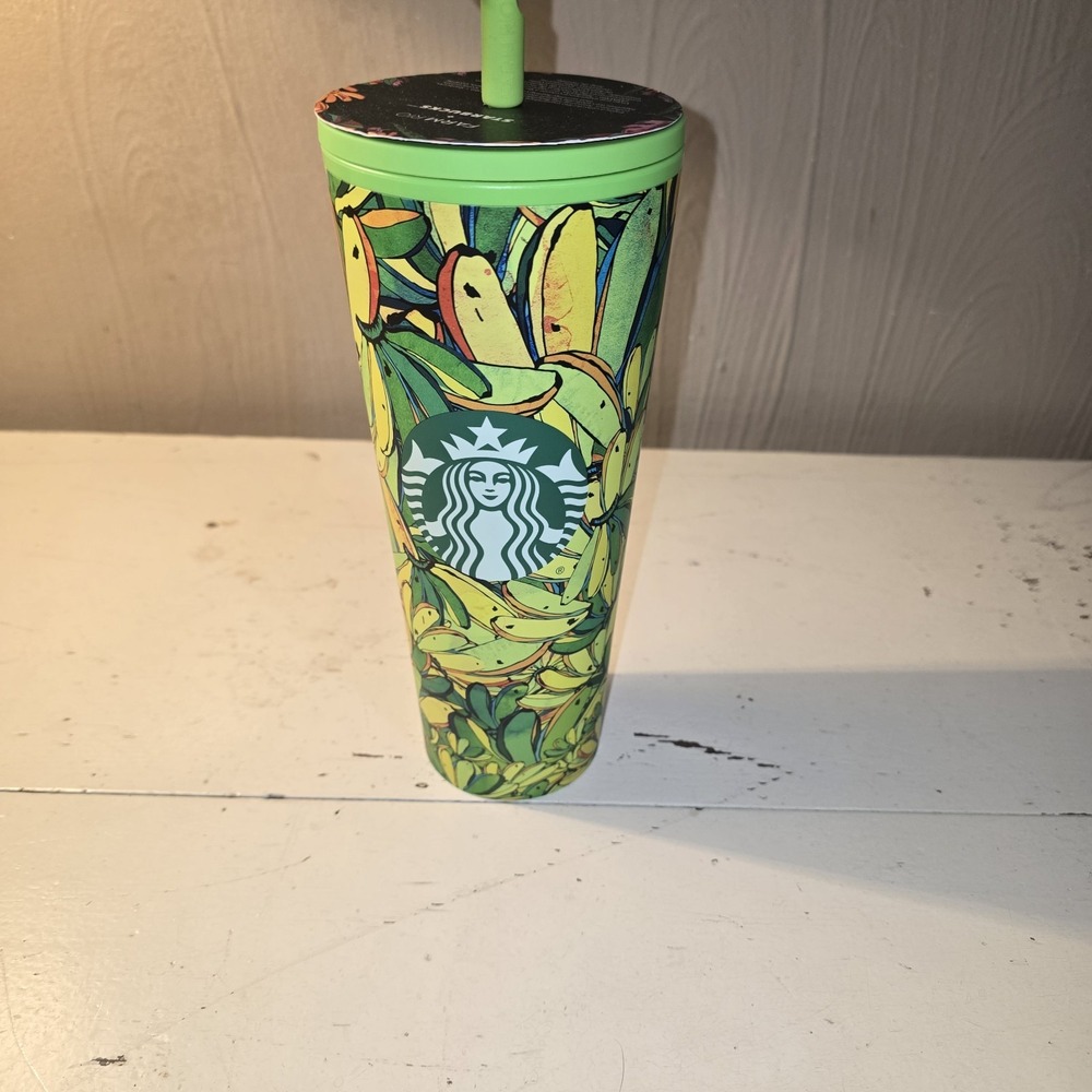 Farm Rio + Starbucks Board Banana Limited Edition 24 Oz Tumbler New
